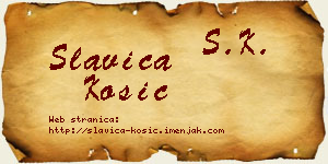 Slavica Kosić vizit kartica